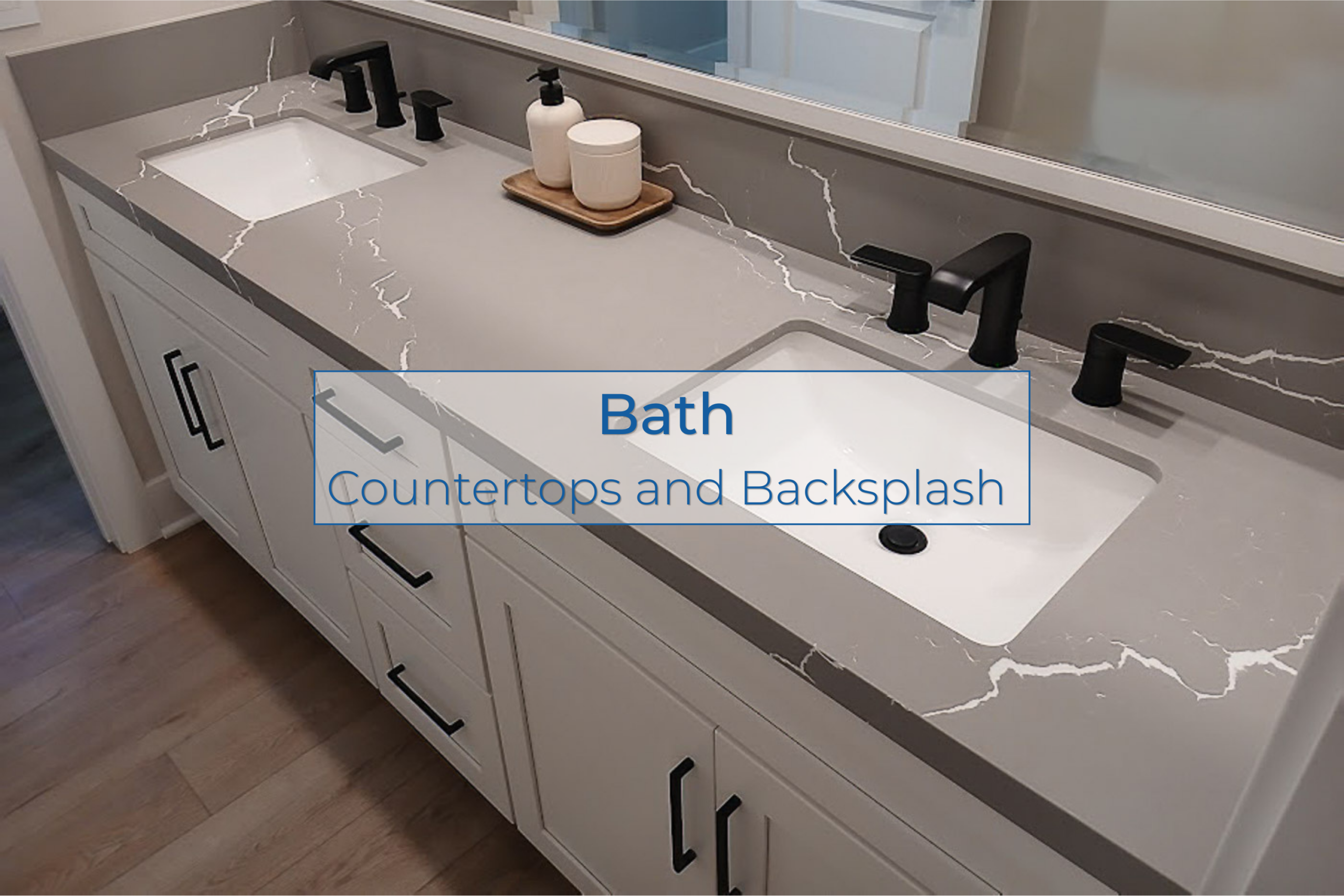 Quartz Bath Vanity Countertop and Backsplash Installation Sacramento